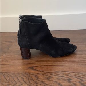 Zara black suede booties